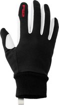 Luxe Winter Fietshandschoenen - Met touchscreen - Extra dikke afsluiting bij de pols - Winterhandschoen voor wandelen, hardlopen en fietsen - Deft R2 - Zwart/Wit - Maat M / 7