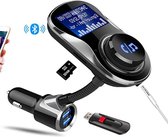 DrPhone BC14 Car Kit – Hands-free Bellen - 1.4 Inch - Dubbele USB - AUX 3.5mm Jack - Micro SD Kaart - FM / Audio Bluetooth Smartphone