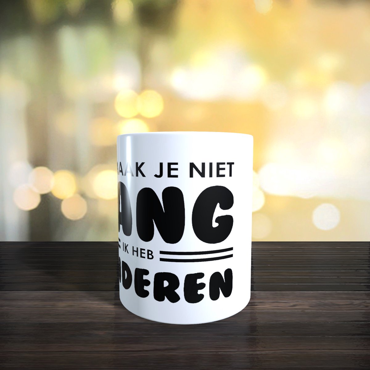 mij maak je niet bang, ik heb kinderen - fun mok - koffiemok - quote