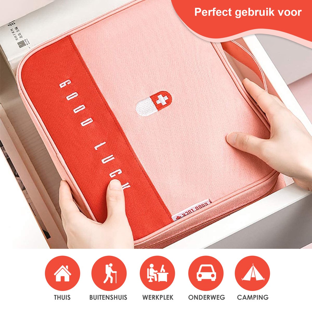 Romon Draagbare EHBO-tas voor EHBO, leeg, waterdicht