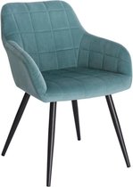 Polaza-Home® Eetkamerstoel – Design Stoelen – Kuipstoel - Stoel – Stoelen - Stoelen Eetkamerstoelen - Turquoise/Zwart