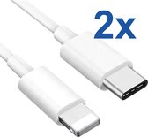 USB-C naar Lightning kabel 2x 2 Meter geschikt voor Apple iPhone & Ipad