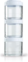 BlenderBottle GoStak - 3-Pack 100ml - WIT. Handige container om je supplementen, wat groente of snacks in te bewaren en gemakkelijk en veilig in je tas, sporttas of rugzak te toen.