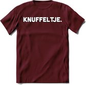 Knuffeltje - Valentijn T-Shirt | Grappig Valentijnsdag Cadeautje voor Hem en Haar | Dames - Heren - Unisex | Kleding Cadeau | - Burgundy - XXL