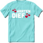 Harten Dief - Valentijn T-Shirt | Grappig Valentijnsdag Cadeautje voor Hem en Haar | Dames - Heren - Unisex | Kleding Cadeau | - Licht Blauw - XL