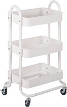 FURNIBELLA - Keukentrolley trolley 46x38x80cm wit