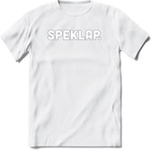 Speklap - Snack T-Shirt | Grappig Verjaardag Kleding Cadeau | Eten En Snoep Shirt | Dames - Heren - Unisex Tshirt | - Wit - 3XL