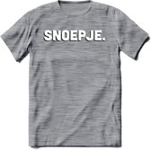 Snoepje - Valentijn T-Shirt | Grappig Valentijnsdag Cadeautje voor Hem en Haar | Dames - Heren - Unisex | Kleding Cadeau | - Donker Grijs - Gemaleerd - 3XL