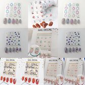 10 pakken luxe nagel decoraties - french nagels - mooie nagel stickers - nagellijm - nail stickers - kerst