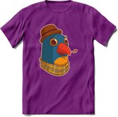 Opa papegaai T-Shirt Grappig | Dieren vogel Kleding Kado Heren / Dames | Animal Skateboard Cadeau shirt - Paars - XL