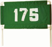 afstand markeervlag - Range Banner - afstand nummer 175 - groen - 1m breed bij 45cm hoog