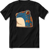 Koele kikker T-Shirt Grappig | Dieren reptielen Kleding Kado Heren / Dames | Animal Skateboard Cadeau shirt - Zwart - XXL