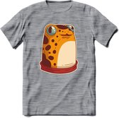 Hello there T-Shirt Grappig | Dieren kikker Kleding Kado Heren / Dames | Animal Skateboard Cadeau shirt - Donker Grijs - Gemaleerd - XXL