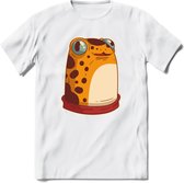 Hello there T-Shirt Grappig | Dieren kikker Kleding Kado Heren / Dames | Animal Skateboard Cadeau shirt - Wit - S