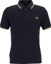 Fred Perry M3600 polo twin tipped shirt - heren polo - Navy / Ashblue / Gold -  Maat: L