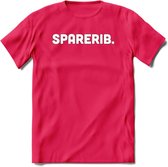Sparerib - Snack T-Shirt | Grappig Verjaardag Kleding Cadeau | Eten En Snoep Shirt | Dames - Heren - Unisex Tshirt | - Roze - XL