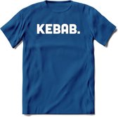 Kebab - Snack T-Shirt | Grappig Verjaardag Kleding Cadeau | Eten En Snoep Shirt | Dames - Heren - Unisex Tshirt | - Donker Blauw - M