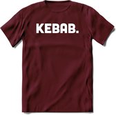 Kebab - Snack T-Shirt | Grappig Verjaardag Kleding Cadeau | Eten En Snoep Shirt | Dames - Heren - Unisex Tshirt | - Burgundy - XL