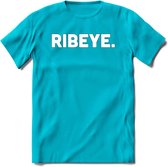 Ribeye - Snack T-Shirt | Grappig Verjaardag Kleding Cadeau | Eten En Snoep Shirt | Dames - Heren - Unisex Tshirt | - Blauw - M