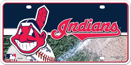Cleveland Indians - MLB - Chief Wahoo - Wall decor - Metalen kentekenplaat VS - Metal license Plate USA - Rico
