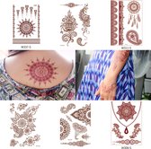 6 vellen grote sexy waterdichte tijdelijke tatoeages - nep-tatoeages voor vrouwen en meisjes - Tijdelijke Tattoos - Nep Tatoeage - Dames Tatoeage - Temporarty Tattoo