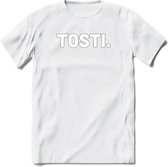 Tosti - Snack T-Shirt | Grappig Verjaardag Kleding Cadeau | Eten En Snoep Shirt | Dames - Heren - Unisex Tshirt | - Wit - 3XL
