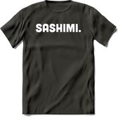 Sashimi - Snack T-Shirt | Grappig Verjaardag Kleding Cadeau | Eten En Snoep Shirt | Dames - Heren - Unisex Tshirt | - Donker Grijs - XL