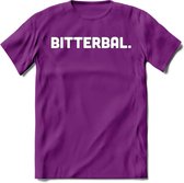 Bitterbal - Snack T-Shirt | Grappig Verjaardag Kleding Cadeau | Eten En Snoep Shirt | Dames - Heren - Unisex Tshirt | - Paars - M