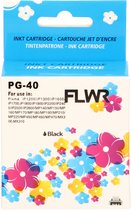 FLWR - Inktcartridge / PG-40 / Zwart - Geschikt voor Canon