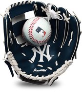 Franklin - MLB - Honkbal - New York Yankees - Honkbal Handschoen - Met Soft Foam Bal -  Kinderen- Navy - 9,5 inch