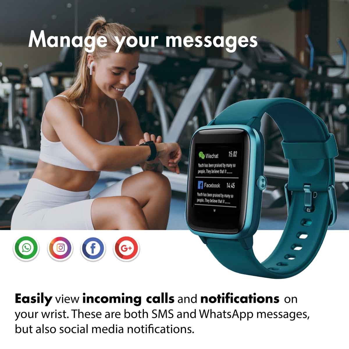 Lintelek Smartwatch ID205L Groen bol