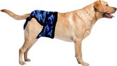 Loopsheidbroekje hond - Camo blauw - maat M - voor middelgrote honden - herbruikbaar - hondenbroekje - hondenluier - loopsheid - ongesteldheid - voorkomt ongewenste zwangerschappen bij teefje