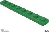 LEGO Plaat 1x8, 3460 Groen 50 stuks