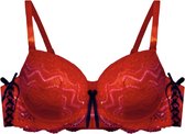 Bh push up met kant 75B/80A rood
