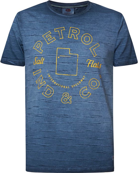 Petrol Industries - Heren Artwork T-shirt - Blauw - Maat S