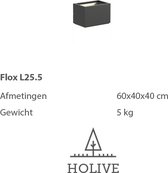Polyester Flox L25.5 Langwerpig 60x40x40 cm. Plantenbak