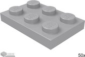 LEGO Plaat 2x3, 3021 Licht blauwgrijs 50 stuks