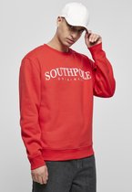 Southpole Sweater/trui -M- Script 3D Embroidery Crew Rood