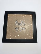 Tekstbord / Wandbord / Trots / Verjaardag / Cadeau / Woondecoratie / Bruin / Fotolijst