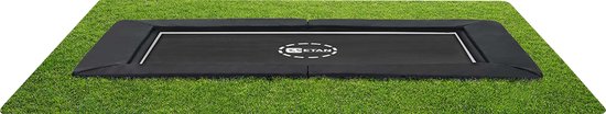 Etan® PremiumFlat Trampoline - 281 x 201 cm / 0965ft - Zwart - Rechthoekig - Volledig Gelijkvloers - Inground Trampoline - Max. Gebruikersgewicht 50 kg