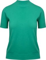 Top Nene - Zachte Basic Fijn Gebreide Top - Turtleneck - Zeegroen