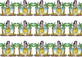 3x stuks Hawaii tropisch feest thema versiering slinger tropical 3 meter - Aloha