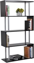 HOMdotCOM Houten boekenkast S-vorm 4-kanten ruimteverdeler