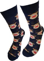 Verjaardag cadeau - Grappige sokken - Rendiertjes sokken - Leuke sokken - Vrolijke sokken – Valentijn Cadeau - Luckyday Socks - Cadeau sokken - Socks waar je Happy van wordt – Maat