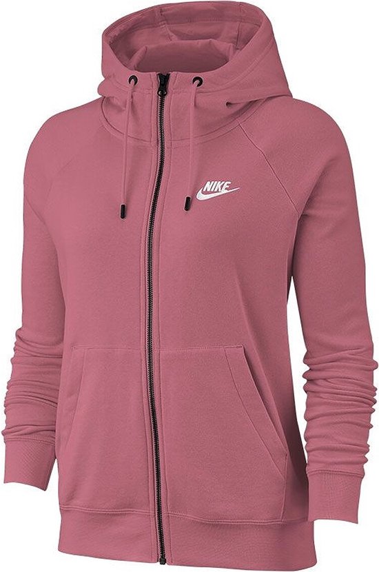 Nike - Essential Full-zip Hoodie W - Damesvest Roze - XS - Roze | bol.com