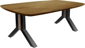 Bootmodel tafel met facetrand - naturel afgewerkt - a-poot onderstel