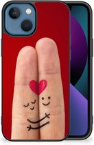 TPU Bumper Super als Valentijnscadeau Geschikt voor iPhone 13 GSM Hoesje met Zwarte rand Liefde