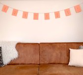 Slinger - Papieren Slinger DIY Pakket - Duurzaam - Zalmroze papier, witte gelpen