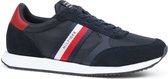 Tommy Hilfiger - Sneaker Runner Low Stripes Donkerblauw - 46 -