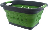 LuxuryLiving- Wasmand - Opvouwbaar - Wassorteerder - Wasbox - 50 x 38 x 26 cm - PP/PTR - Groen